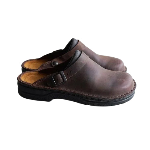 Men's Soft Leather Slippers - Proven Plantar Fasciitis, Foot and Heel Pain Relief