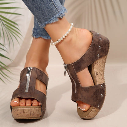 Aria Zip-Up Orthopedic Sandals
