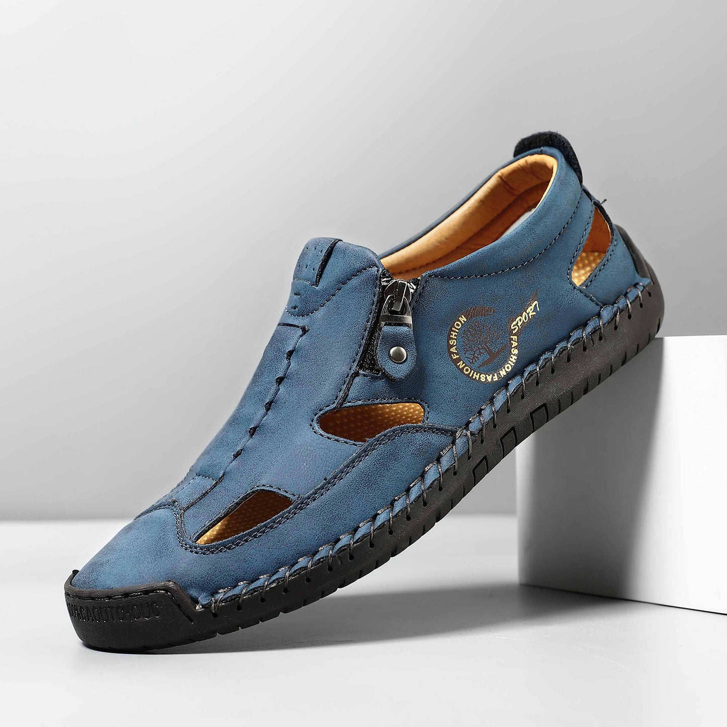 Large Size Soft Leather Men's Breathable Outdoor Sandals