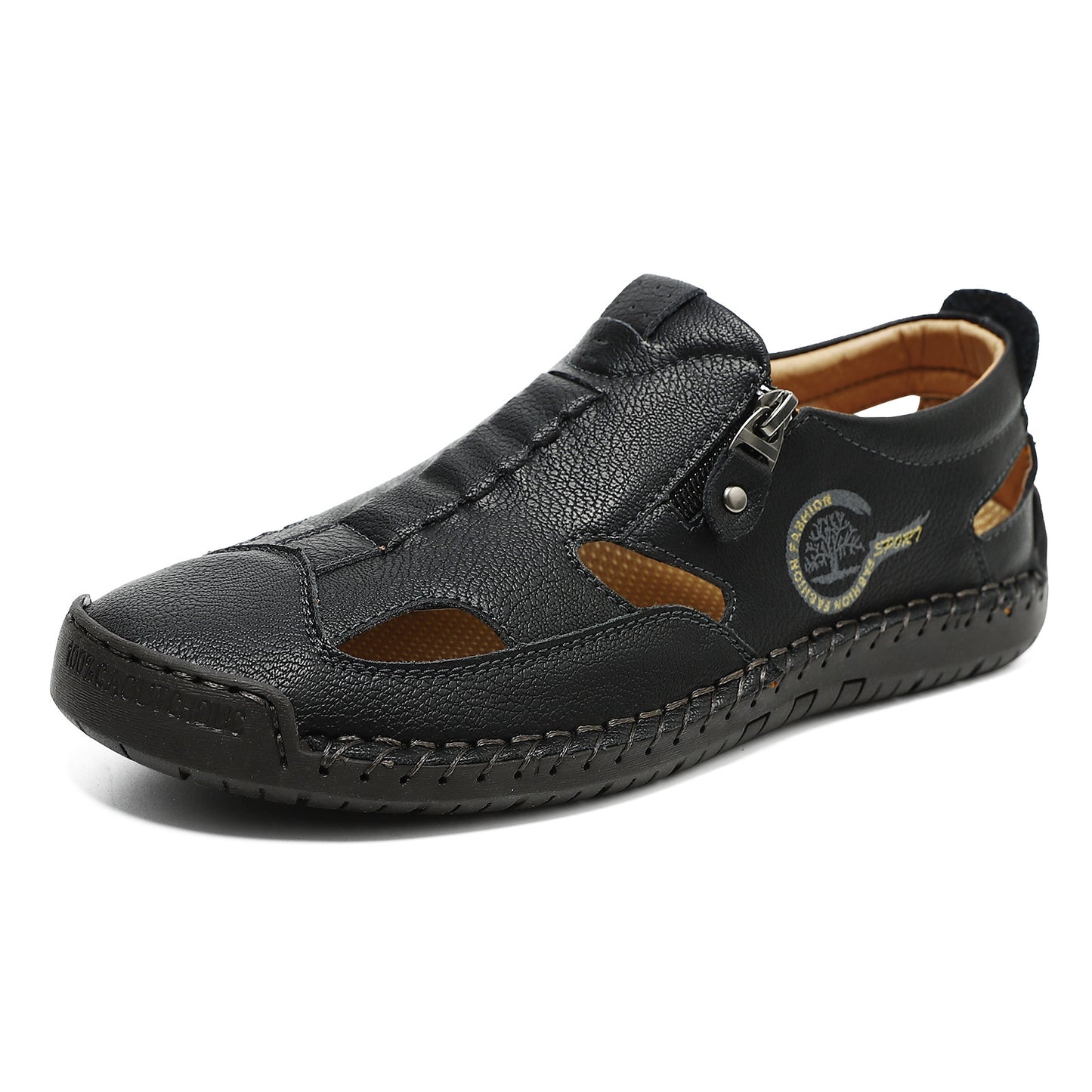 Large Size Soft Leather Men's Breathable Outdoor Sandals