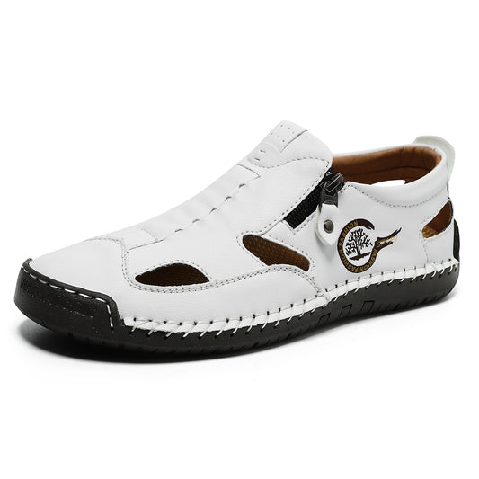 Large Size Soft Leather Men's Breathable Outdoor Sandals