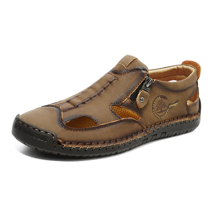 Large Size Soft Leather Men's Breathable Outdoor Sandals